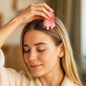 หวีนวดศีรษะสีชมพู เครื่องมือกดจุดบรรเทาอาการปวดหัว คลายความเครียด นวดผ่อนคลาย บรรเทาความตึงเครียด  รับทำโลโก้ตามสั่ง - Product Image 5