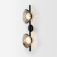 Lampe murale en verre de style nordique postmoderne pour salon, chambre, couloir, hôtel, porche, escalier, modèle design LED pour la maison
