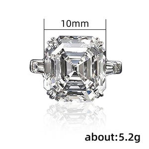 Anello con Diamante Taglio Asscher F1497, Anello di Fidanzamento Classico Naturale da Donna 1 Carato - Product Image 4