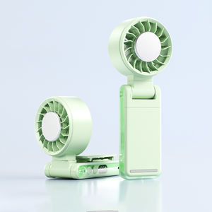 พัดลมมือถือแบบพกพา รุ่นใหม่ สำหรับฤดูร้อน พร้อมแผ่นระบายความร้อน ใช้แบตเตอรี่ ชาร์จได้ สีดำ ขาว เขียว ส้ม พัดลมมือถือขนาดเล็ก - Product Image 1