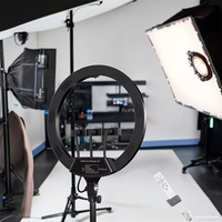 Anneau lumineux LED en plastique de 18 pouces pour diffusion en direct, jeux, TikTok, maquillage, vidéo, selfie, avec trépied de 2,1 m – Vente en gros usine