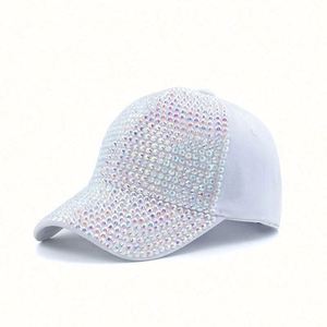 Wholesale Bling Bling Rhinestone Baseball Cap Unisex Pink Custom Sporty Image 100% Cotton Metal Buckle - Product Image 6