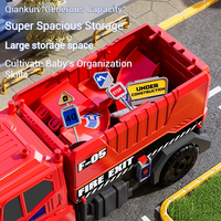 Juguete de Coche de Bomberos Multifuncional Nexus, Camión Transformable, Set de Vías de Tren, Educativo, Plástico ABS, Escala 1:5, Modo Robot
