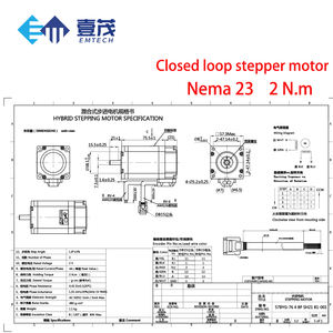 57mm Nema 23 kapalı döngü hibrid step Motor takım değiştirici yüksek tork dişli redüktör CNC Router kiti ile DC güç - Product Image 6