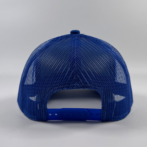 Haute qualité un cadre coton 5 panneaux structuré casquette de camionneur personnalisé brodé déchiré bord maille Baseball chapeaux hommes <span class=keywords><strong>bleu</strong></span> <span class=keywords><strong>Snapback</strong></span> - Product Image 6
