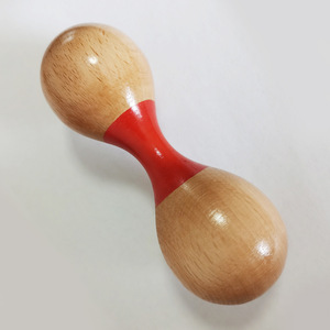 Maraca en bois en gros, instrument de percussion manuel, son clair, jouet musical pour fêtes et spectacles - Product Image 2