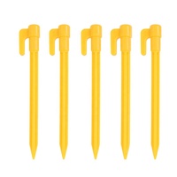 Outils de camping, piquets de tente en plastique, clous, piquets de sol pour le sable, accessoires de tente jaunes pour le camping en plein air, auvent de tente