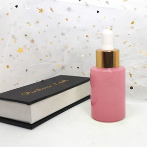 Flacon compte-gouttes en verre coloré de forme ronde plate, vert dégradé, de luxe personnalisé, avec bouchon pipette blanc pour sérum et huile essentielle - Product Image 6