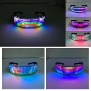 Gafas LED Luminosas Personalizables con Bluetooth, Gafas DIY con Mensajes, 22 Animaciones, 20 Imágenes, Modo Música, Gafas Brillantes para Fiestas - Product Image 4
