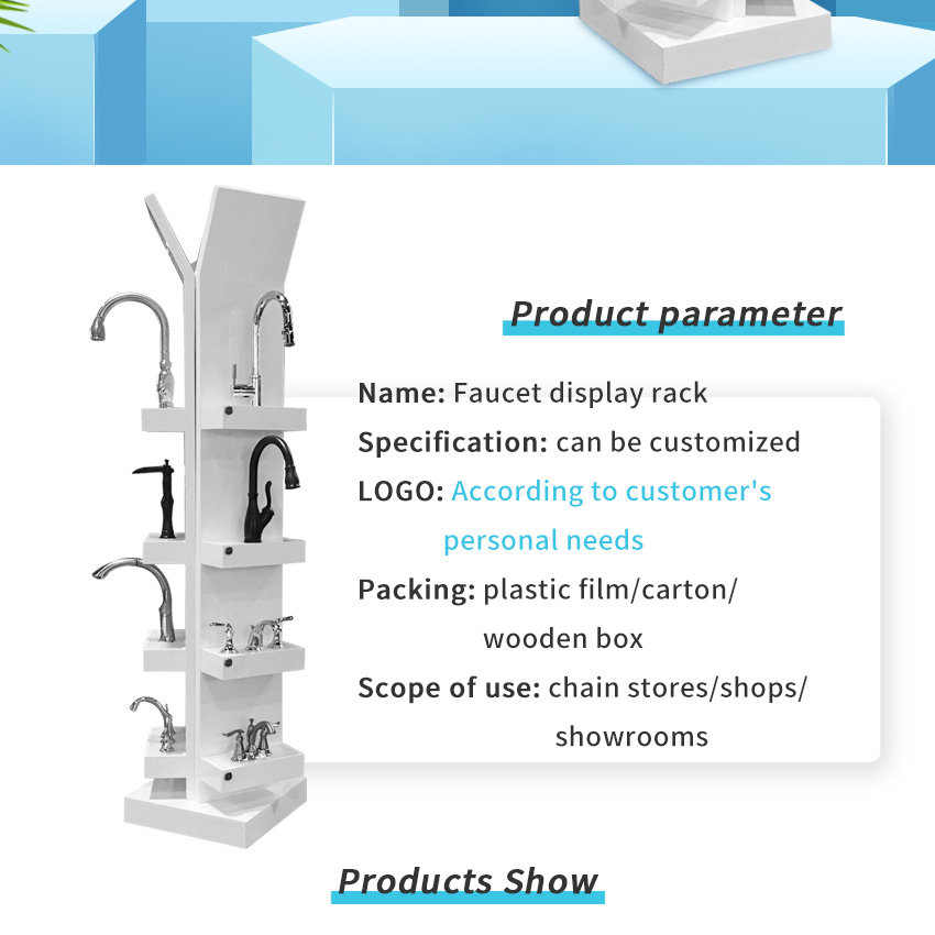 Factory Retail Custom Showroom Floor Standing Tap Stand Sanitary Basin Bathroom Ware Sink Display Stand Faucet Display Rack