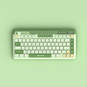 K-107YW <span class=keywords><strong>Keyboard</strong></span> komputer portabel Mini, papan ketik komputer portabel <span class=keywords><strong>88</strong></span> tombol cokelat 2.4G untuk PC Laptop Macbook - Product Image 1