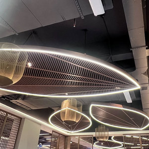 Panneaux de plafond suspendus modernes en aluminium pour centres commerciaux, hôtels, cuisines et villas - Design intérieur suspendu au design épuré - Product Image 2