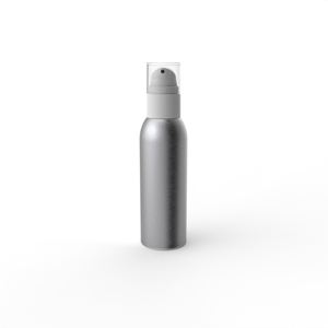 Bouteille cosmétique Ogiva en aluminium de 150ml de fabrication italienne Laura 24 pompe blanche brillante emballage en métal de qualité supérieure 24 bouteilles blanches en métal - Product Image 1