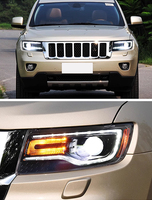 Kit de mise à niveau pour Jeep Grand Cherokee 2011-2015 : Phares avant LED de haute qualité avec lentille de projecteur et accessoires