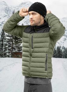 Chaqueta acolchada de invierno para hombre de alta calidad, abrigos recortados con cuello levantado y mangas completas, estilo de trabajo clásico - Product Image 4