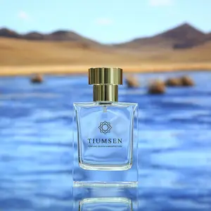 30ml 50ml 100ml kare cam parfüm şişesi Botol parfüm lüks boş yeni parfüm şişesi kapağı