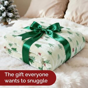 Manta de Sherpa Navideña Reversible de Forro Polar - Manta Súper Suave de Doble Cara para Cama y Sofá - Ropa de Cama de Invierno para Navidad - Product Image 5