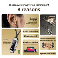Écouteurs sans fil IPX5 résistants à la transpiration, Bluetooth 6.0, chipset JL HIFI, avec fentes TF, tour de cou, pour le sport et le bureau