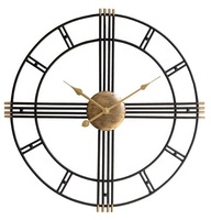 Reloj de Pared Metálico de Marco Abierto de 24 Pulgadas, Estilo Industrial Minimalista, para Decoración de Loft u Oficina