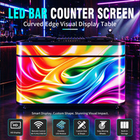 Nouvel écran LED flexible pour table, affichage intérieur P1.5 P1.86 P2.5mm P3.91, écran LED incurvé souple pour cabine DJ, boîte de nuit, bar