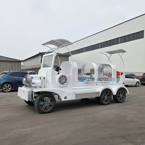 Best Performance White 6 Wheel Funeral Hearse for Transporting Coffins <b>Trailer</b> Hearse Carriage Luxury Hearse for Sale - Product Image 6