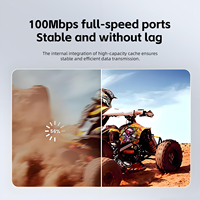 Switch Ethernet Rápido de 5 Puertos 10/100Mbps RJ45, Carcasa Metálica, No Administrado, Montable en Escritorio/Pared, Plug and Play, Capacidad de 1Gbps