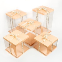 Boîte d'emballage de gâteau jetable en plastique de haute qualité Boîtes à gâteau de grande taille avec couvercle transparent