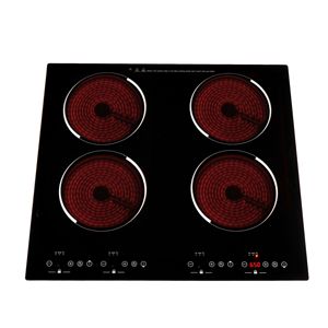 Table de cuisson vitrocéramique encastrable quatre brûleurs Fuge Modè<span class=keywords><strong>le</strong></span> C41 Haute puissance 2001-3000W Panneau microcristallin noir Transfrontalier - Product Image 5