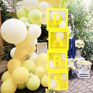 Caja de bloqueo transparente con 26 letras del alfabeto, decoración para fiesta de baby shower, globos, caja de embalaje - Product Image 2