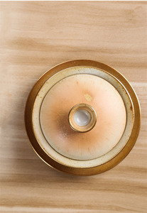 Japanese Retro Coarse <b>Clay</b> Kiln Change Glaze Cover Bowl With Gold Edge Ceramic Teacup <b>Set</b> - Product Image 4