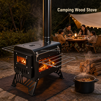 Barbecue portable au charbon de bois Zstuma, brasero, foyer extérieur, série de produits de jardin, lot de cinq