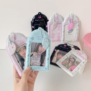 Ailes d'ange Porte-cartes en PVC Présentoir <span class=keywords><strong>photo</strong></span> de trois pouces Kpop Star Chasing Card Storage Small Pendant Keychain Pendant - Product Image 2