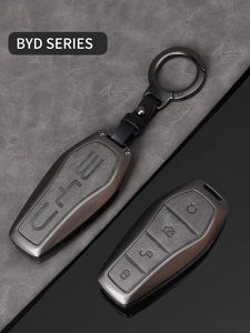 Pièces automobiles haut de gamme, cuir, alliage de zinc, résistant aux rayures, porte-clés de télécommande, anneau de support pour <span class=keywords><strong>BYD</strong></span> Yuan Song Qin Ato <span class=keywords><strong>3</strong></span> Han - Product Image 3