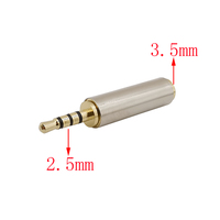 1 Pièces En Métal 2.5mm Mâle à 3.5mm Femelle Audio Stéréo Adaptateur 3.5mm Jack à 2.5mm 4 Pôles Convertisseur Connecteur de Casque