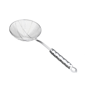 Colador de acero inoxidable para olla caliente, cuchara de malla grande, escurridor de aceite de cocina de alta resistencia, colador de fideos, espátula de cocina - Product Image 3