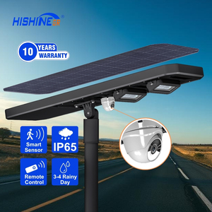 IP65 ngoài trời không thấm nước LED năng lượng mặt trời điều khiển từ xa đèn đường Đèn pha tiết kiệm năng lượng đèn chiếu sáng đường - Product Image 3