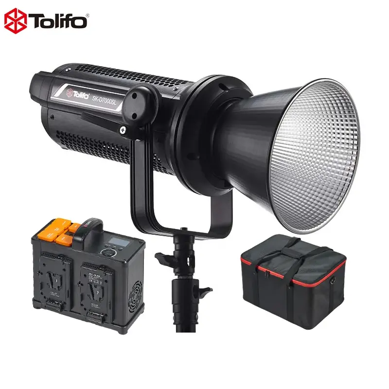 Tolifo 700W LED Video Light SK-D7000SL Professional COB Filming Light 5600K Daylight with FX Lighting Effect/Power Box/APP/DMX
