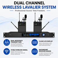 Sistema de Micrófono Inalámbrico UHF de Doble Canal Profesional SPQ2-L, Ideal para Entrevistas, Grabaciones y Presentaciones