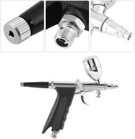 Kit aérographe à double action en cuivre BT-166BK, gâchette de précision, alimentation par gravité, 3 embouts, pulvérisation professionnelle écologique