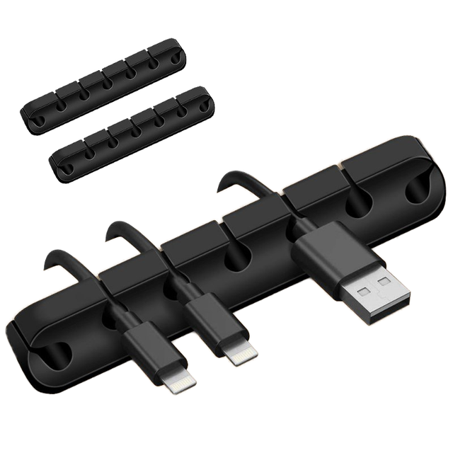 Multifunctional Cable Management Holder: Silicone Desktop Clip Set, Including Cable Organizer and Desktop Cable Clips