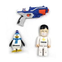 Hadiah rumah sakit khusus PVC kartun dokter desain USB 3.0 Flash Drive antarmuka logam untuk promosi