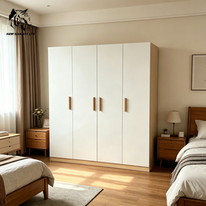 Armario de 4 puertas de madera MDF, diseño nuevo, muebles para el hogar, fabricado en China, mejor precio, logotipo personalizado, gran stock listo para enviar. - Product Image 1