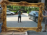 Grand miroir sur pied de style français antique doré, 228*168cm, décoration d'intérieur