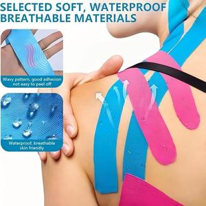 Cinta de Kinesiología de Algodón Impermeable Yx al por Mayor, 5m, Elástica, Deportiva, para Soporte Muscular y de Rodilla sin Cortar, para Fitness - Product Image 3