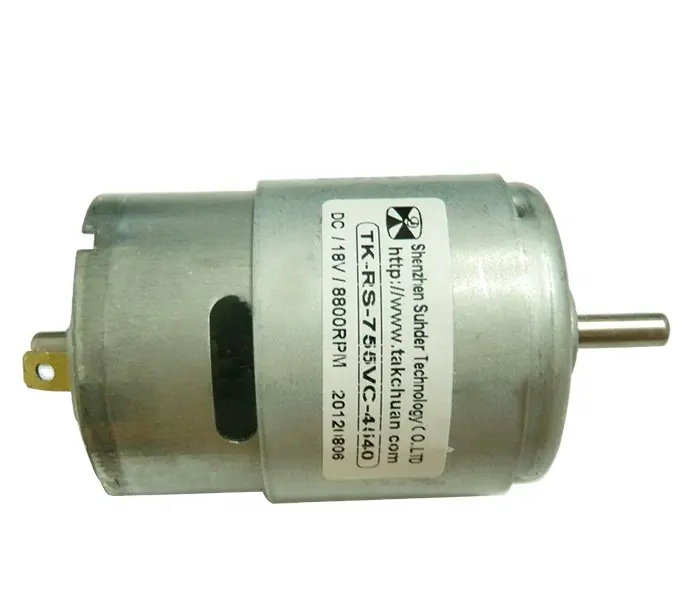 18 volts 8800rpm Tubular dc motor RS 755 VC 4539 for control curtains