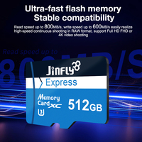 Cartes Mini SD TF Express 512 Go U3 A2 Haute Vitesse 1 To Grande Capacité pour Jeux Nintendo Switch et Drones
