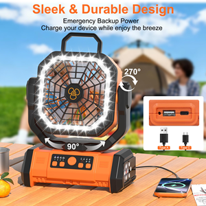 Summer Foldable Portable Cooling <b>Fan</b> Rechargeable <b>Mini</b> <b>USB</b> for Car Hotel Office Outdoor Use Four-Speed Electric for Convenience - Product Image 1