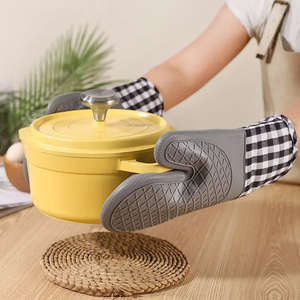 Insulated Oven Silicone Heat-proof Oven Mitts Microwave Oven Baking <b>Tools</b> Household Kitchen Bar Bakeware - Product Image 3