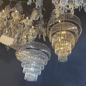 Nueva cortina de cuentas de cristal acrílico candelabro boda Hotel banquete salón techo francés hielo bar carretera Decoración - Product Image 3