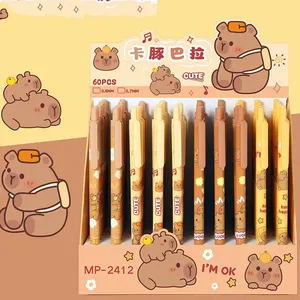 1pcs Capybara Papeterie plastique Crayon Cartoon Automatique Animal Press The Pencil cadeaux de fête des enfants